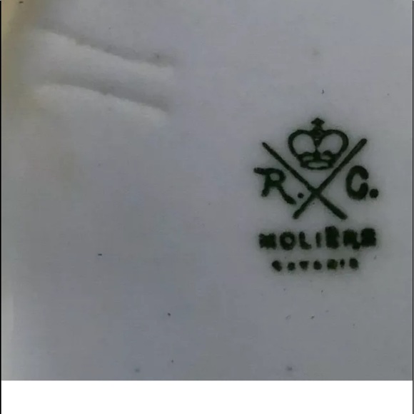 Dish over 100 years old! Bowl RC Moliere Bavaria Red Gold Leaves Flowers ANTIQUE - Picture 9 of 12